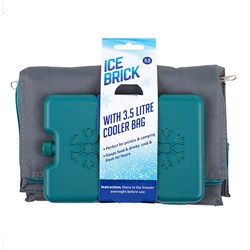 ICE BRICK W/COOLER BAG 3.5LT 22X15X15CM
