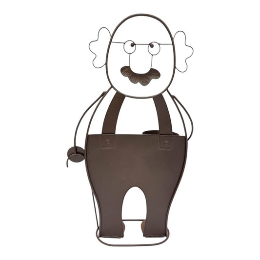 GRANDPA W/FLOWER POT CLRFUL 50X21X82CM