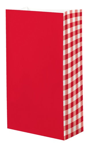 PAPER BAG 8PK RED