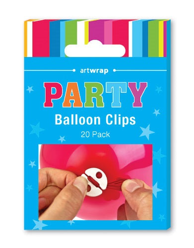 BALLOON CLIPS 20PK WHITE