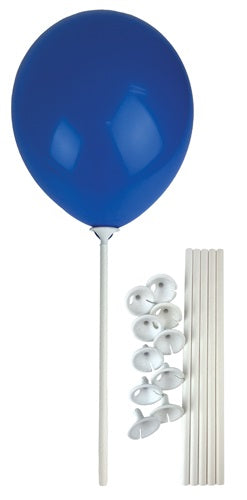 BALLOON STICKS 10PK WHITE