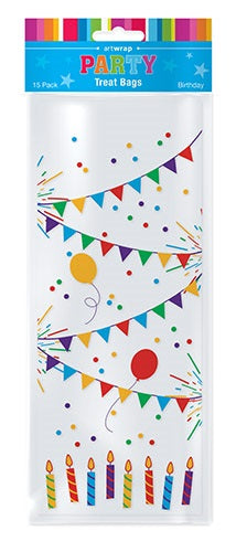 TREAT BAGS 15PK B'DAY