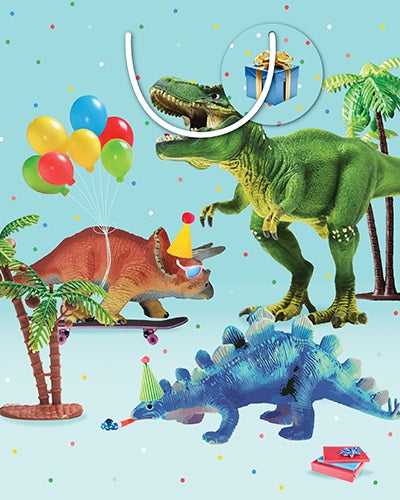 GIFT BAG LGE BOY DINO