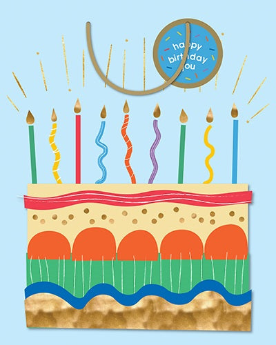GIFT BAG LGE GEN B'DAY CAKE