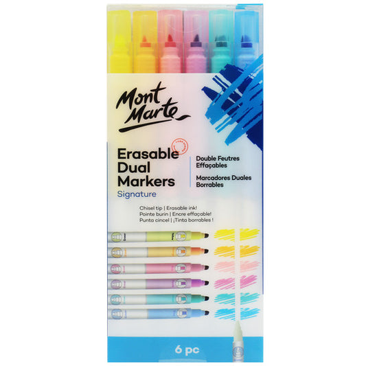 ERASABLE DUAL END MARKERS MM 6PC