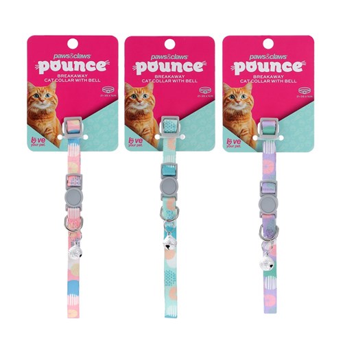 CAT COLLAR PRINTED W/BELL