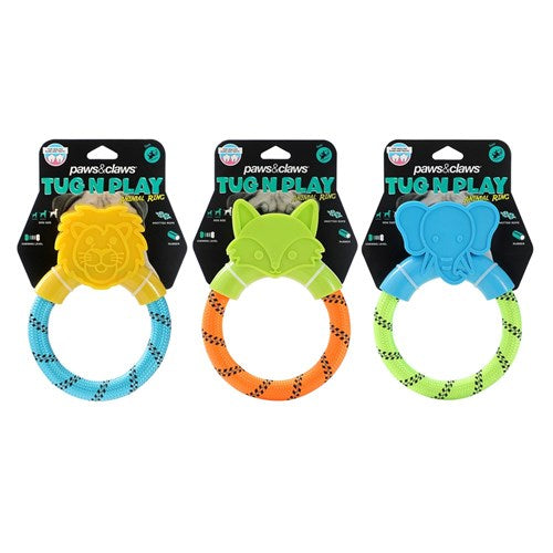 PET RING TUGGER ASST ANIMALS