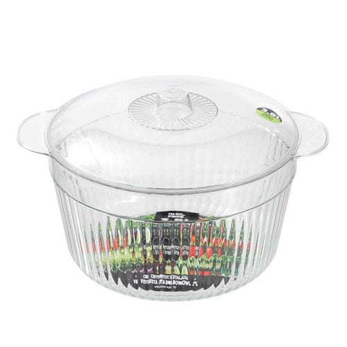 BOWL W/LID CRYSTAL VISTA 3.8LT 27X22X17C