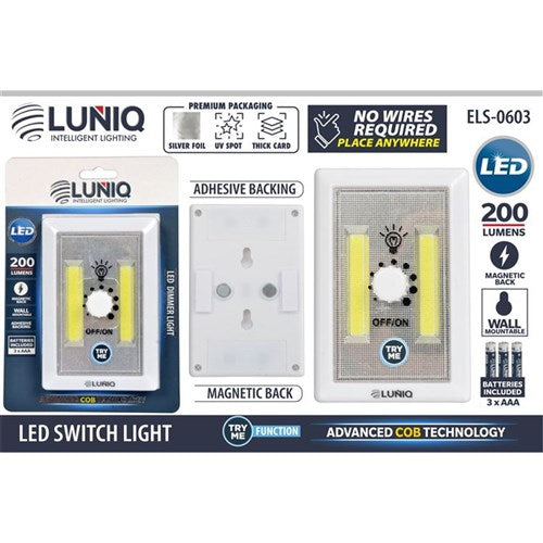 SWITCH LIGHT COB LED DIMMER 3 X AAA