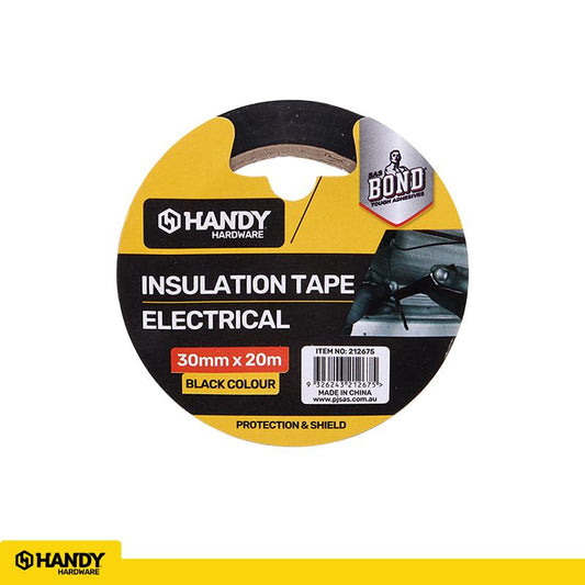 PVC TAPE BLACK 30MM X 20M