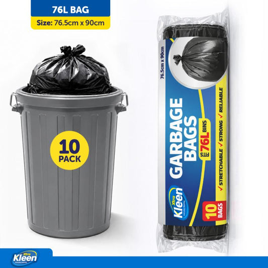GARBAGE BAGS 76LT 10PK 76X90CM