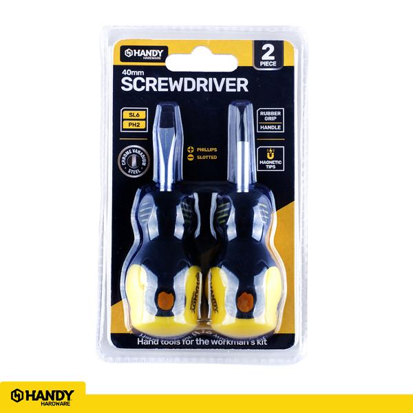 SCREWDRIVER PHILLIPS/FLAT HEAD 2PK SML