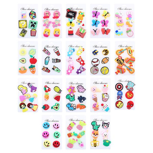 SHOE CHARMS 6PC ASST