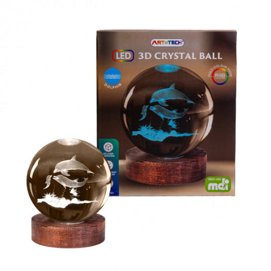 3D CRYTAL BALL LAMP DOLPHIN