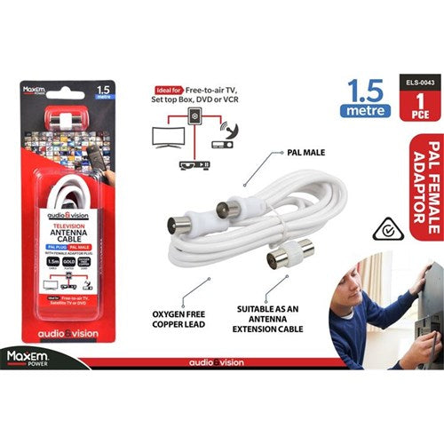 AUDIO CABLE 1.5M 2PC