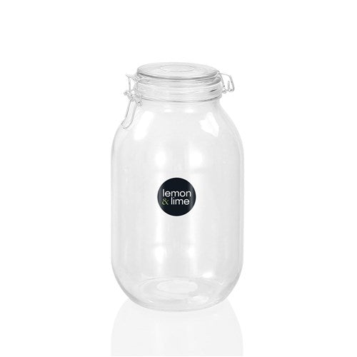 GLASS JAR FRESCO W/CLIP LID 3LT
