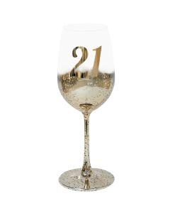 21ST WINE GLASS GOLD METAGLITZ