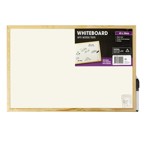 WHITEBOARD 45X30CM W/MARKER