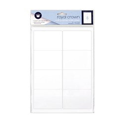 LABELS WHITE 8 PER SHEET 80PC