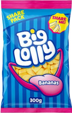 BIG LOLLY BANANAS 300G
