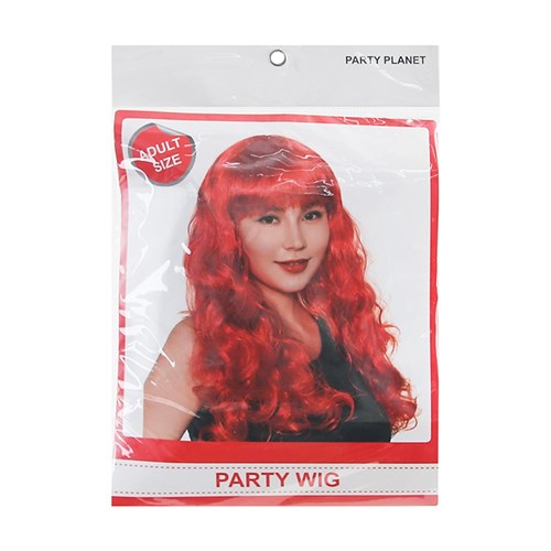 WIG LONG WAVY RED