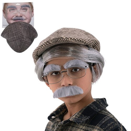 OLD MAN DISGUISE 3PC HAT/GLASSES/EYE/MOU