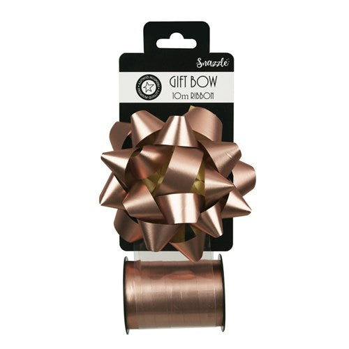BOW 10CM W/10M CURLING RIBBON GOLD