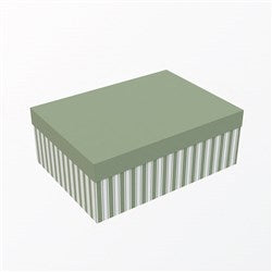 GIFT BOX SAGE STRIPE