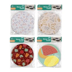 STOVE COVERS PRINTED 4PK ASST