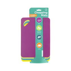 CHOPPING MAT FLEXIBLE PK4 20X28CM