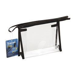 TRAVEL BAG W/ZIPPER CLEAR