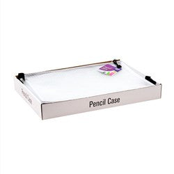 PENCIL CASE MESH CLEAR 34X24CM