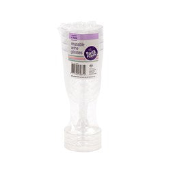 WINE GLASS PLASTIC PK4