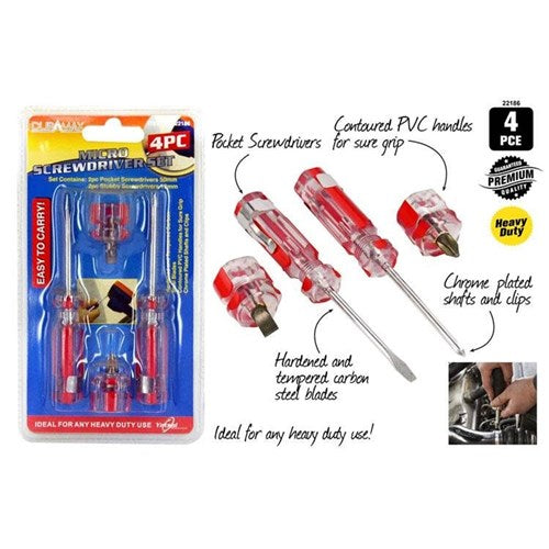 SCREWDRIVERS MINI 4PC