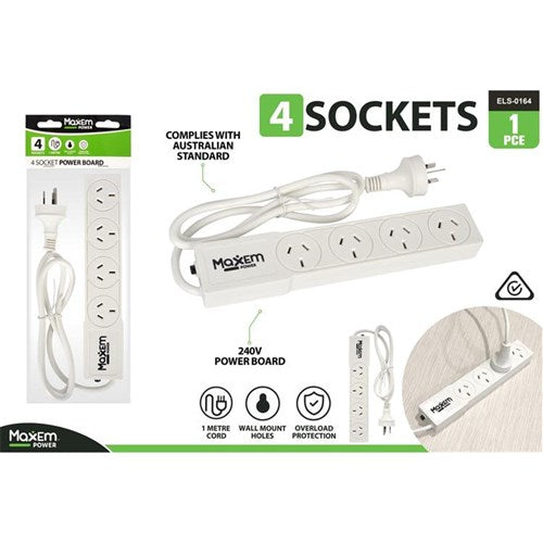 POWERBOARD 4WAY WHITE