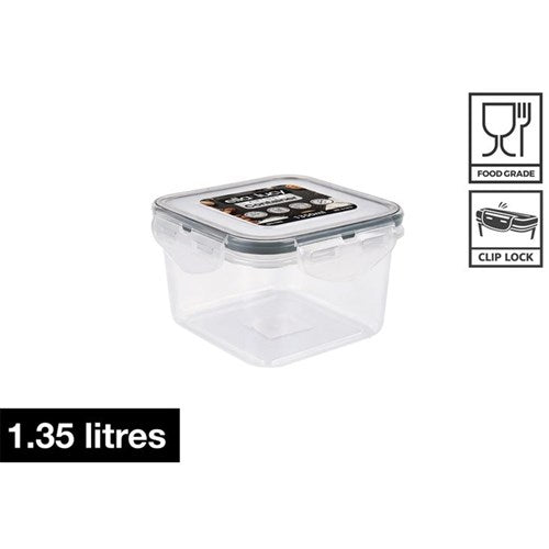 FOOD CLIP CONTAINER SQR 1.35L