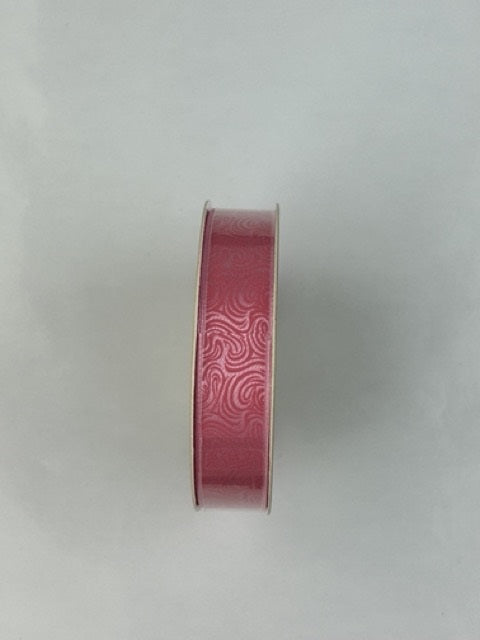 RIBBON SP 15MM X 3M HOT PINK SWIRLS