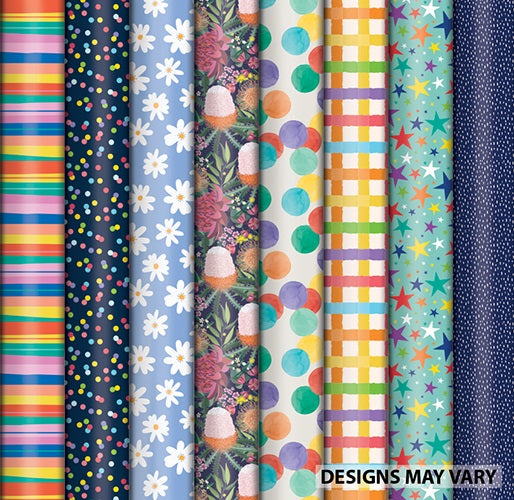 WRAPPING PAPER ROLL 3M X 70CM GENERAL