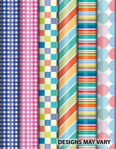 WRAPPING PAPER ROLL 3M X 70CM PATTERNS