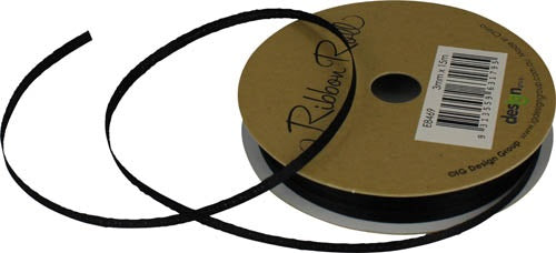 RIBBON SATIN 3MM X 15M BLACK
