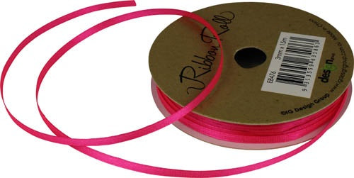 RIBBON SATIN 3MM X 15M PINK