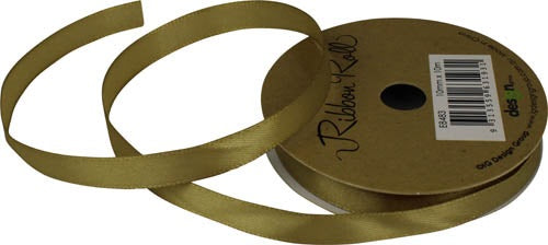 RIBBON SATIN 10MM X 10M GOLD