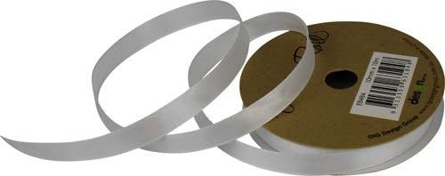 RIBBON SATIN 10MM X 10M WHITE