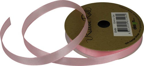 RIBBON SATIN 10MM X 10M LIGHT PINK