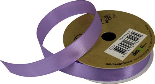 RIBBON SATIN 15MM X 6M LILAC