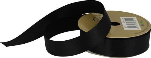 RIBBON SATIN 20MM X 3M BLACK