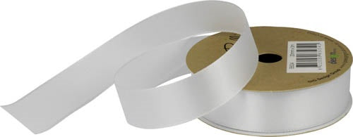 RIBBON SATIN 20MM X 3M WHITE