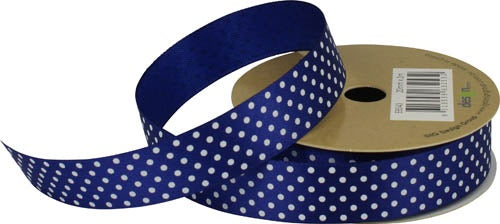 RIBBON SP 20MM X 3M NAVY SPOTS