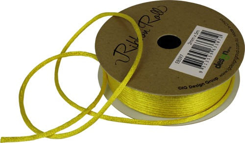 RIBBON CORD 2MMM X 5M YELLOW