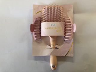 HAIR BRUSH & CLIP SET MED 3PC